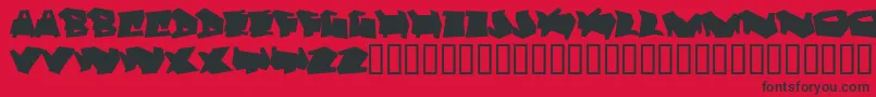 フォントDortmund – 赤い背景に黒い文字