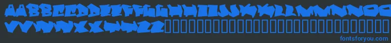 Шрифт Dortmund – синие шрифты на чёрном фоне