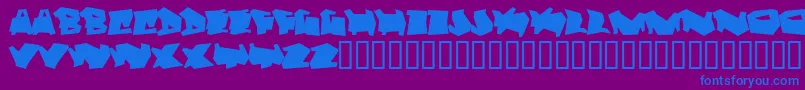 Dortmund-fontti – siniset fontit violetilla taustalla