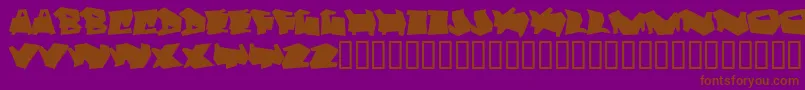 フォントDortmund – 紫色の背景に茶色のフォント