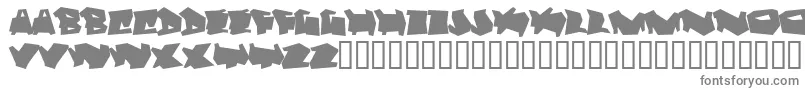 フォントDortmund – 白い背景に灰色の文字