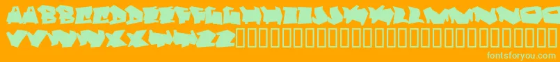 Шрифт Dortmund – зелёные шрифты на оранжевом фоне
