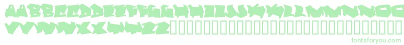 フォントDortmund – 白い背景に緑のフォント