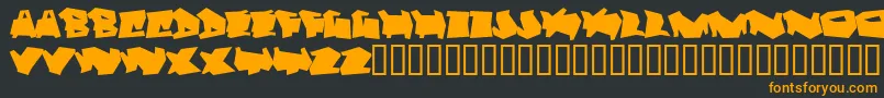 Шрифт Dortmund – оранжевые шрифты на чёрном фоне
