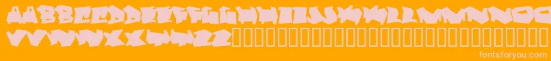 フォントDortmund – オレンジの背景にピンクのフォント