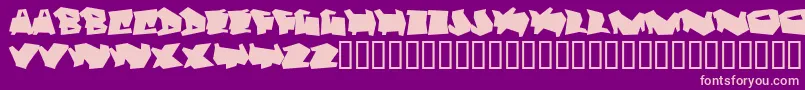 Dortmund-fontti – vaaleanpunaiset fontit violetilla taustalla