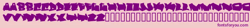 Dortmund-fontti – violetit fontit vaaleanpunaisella taustalla