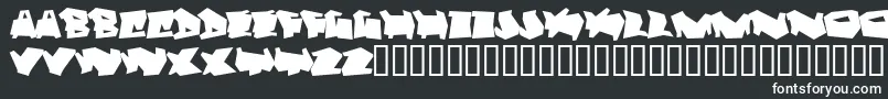 Dortmund-fontti – valkoiset fontit mustalla taustalla