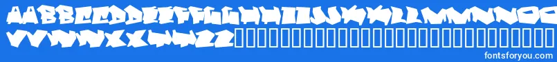 Dortmund Font – White Fonts on Blue Background