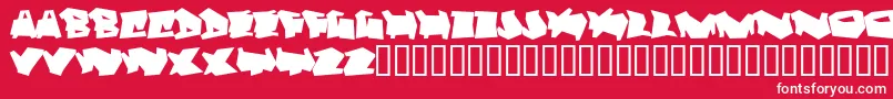 フォントDortmund – 赤い背景に白い文字