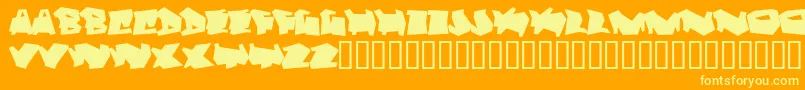 Шрифт Dortmund – жёлтые шрифты на оранжевом фоне