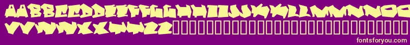 Шрифт Dortmund – жёлтые шрифты на фиолетовом фоне