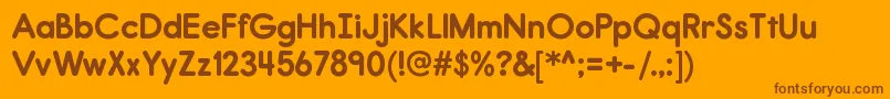 ReportrgBold Font – Brown Fonts on Orange Background