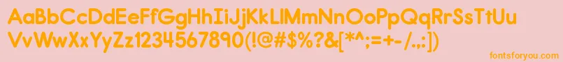 ReportrgBold Font – Orange Fonts on Pink Background