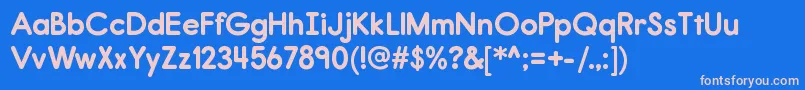 ReportrgBold Font – Pink Fonts on Blue Background