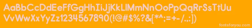 ReportrgBold Font – Pink Fonts on Orange Background