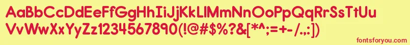 ReportrgBold Font – Red Fonts on Yellow Background
