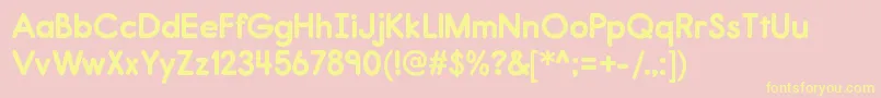 ReportrgBold Font – Yellow Fonts on Pink Background