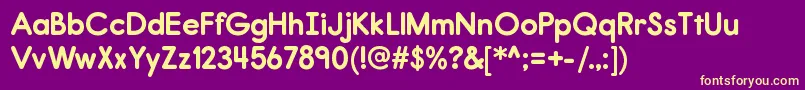 ReportrgBold Font – Yellow Fonts on Purple Background