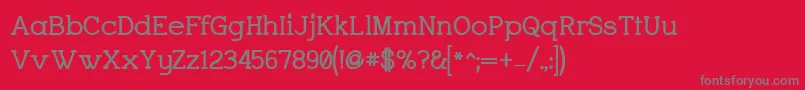 CharringtonBold Font – Gray Fonts on Red Background
