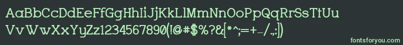 CharringtonBold-fontti – vihreät fontit mustalla taustalla