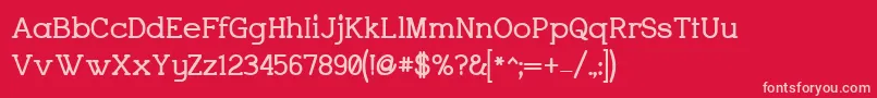 CharringtonBold Font – Pink Fonts on Red Background