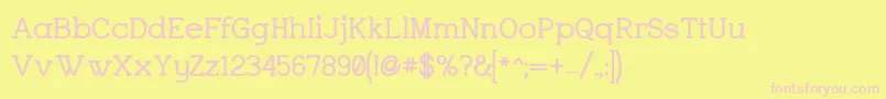 CharringtonBold Font – Pink Fonts on Yellow Background