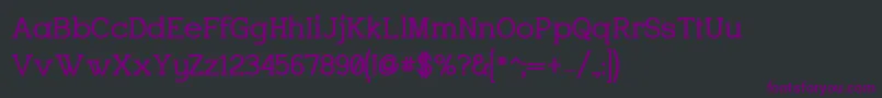 Czcionka CharringtonBold – fioletowe czcionki na czarnym tle