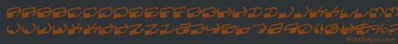 DeranianRotalic-fontti – ruskeat fontit mustalla taustalla
