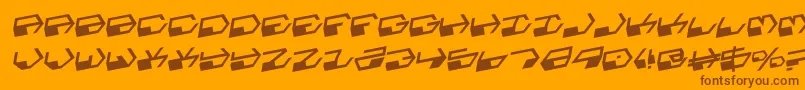 DeranianRotalic Font – Brown Fonts on Orange Background