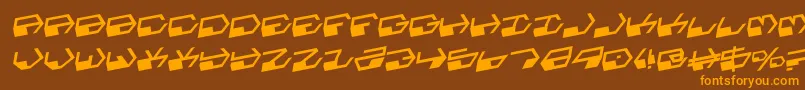 DeranianRotalic Font – Orange Fonts on Brown Background