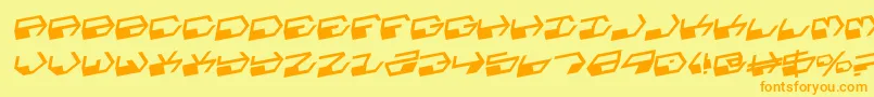 Czcionka DeranianRotalic – pomarańczowe czcionki na żółtym tle
