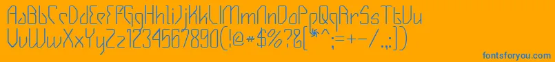 Gizmo Font – Blue Fonts on Orange Background