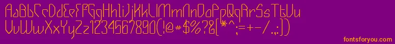 Gizmo Font – Orange Fonts on Purple Background