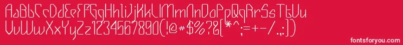 Gizmo Font – White Fonts on Red Background