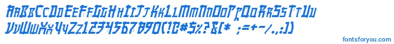 MangaItalic Font – Blue Fonts on White Background