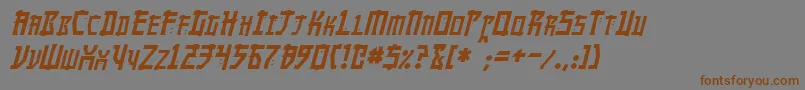 fuente MangaItalic – Fuentes Marrones Sobre Fondo Gris