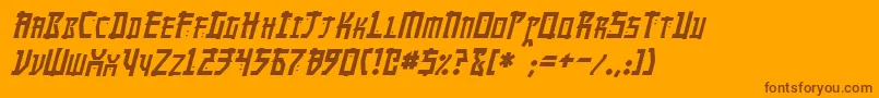 fuente MangaItalic – Fuentes Marrones Sobre Fondo Naranja