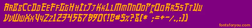 fuente MangaItalic – Fuentes Naranjas Sobre Fondo Morado