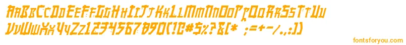 Шрифт MangaItalic – оранжевые шрифты на белом фоне