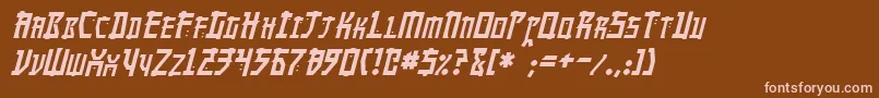 Шрифт MangaItalic – розовые шрифты на коричневом фоне