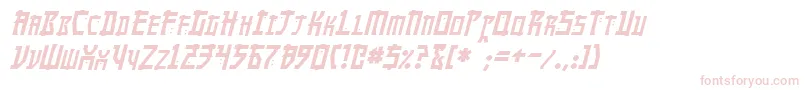 MangaItalic-Schriftart – Rosa Schriften auf weißem Hintergrund