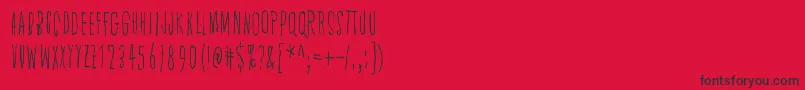 SpiritRitual Font – Black Fonts on Red Background