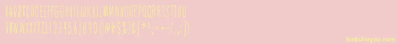 SpiritRitual Font – Yellow Fonts on Pink Background