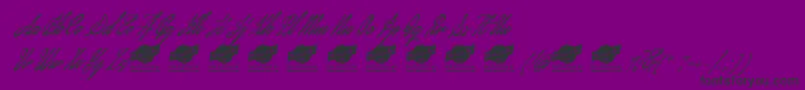 JanuaryscriptPersonalUseOnly-Schriftart – Schwarze Schriften auf violettem Hintergrund