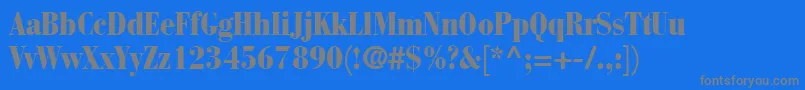 BauerBodoniBlackCondensed Font – Gray Fonts on Blue Background