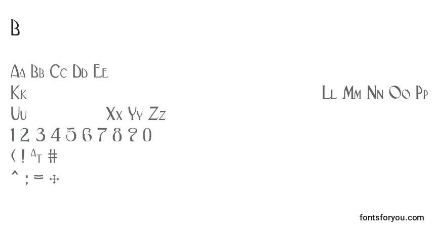 BlackadderiiNormalフォント–アルファベット、数字、特殊文字