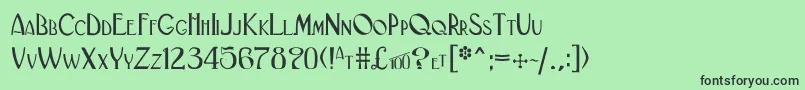 BlackadderiiNormal Font – Black Fonts on Green Background