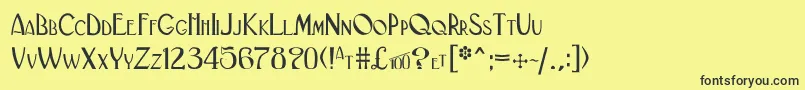 BlackadderiiNormal Font – Black Fonts on Yellow Background