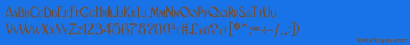 BlackadderiiNormal Font – Brown Fonts on Blue Background